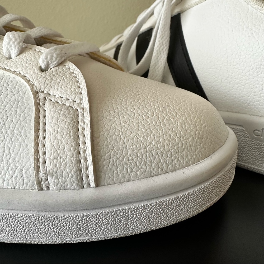 Adidas Neo Cloudfoam Sneakers Men’s 9.5 White Black Casual Comfort Shoes - Picture 4 of 16